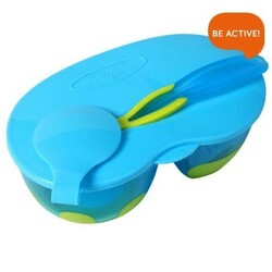 BabyOno. Миска двосекційна з ложкою, 6 мес(1021)