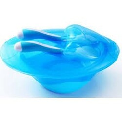 BabyOno. Тарелка с ложкой и вилкой, 6 мес+ (1026)