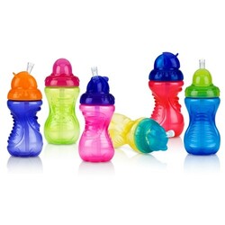 Nuby. Поильник-непроливайка с трубочкой и FLIP IT, 300мл, 12мес+ (9929)