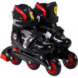 Ferrari. Роликовые коньки регулируемые черный р..33-36 FK7, Италия (FK7)