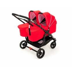 Valco baby. Детская коляска универсальная 2в1 для двойни Snap Duo Fire Red (9963.9963.9885)