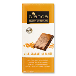 Bianca. Шоколад молочний карамаль-морська сіль 100г. (5420066384015)