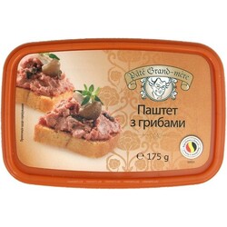 Pate Grand-Mere. Паштет  Exclusive с грибами 175г. (5413546331265)