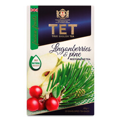 ТЕТ.Чай черный Брусника и Хвоя 20 пакетиков по 2 г (5060207698436)