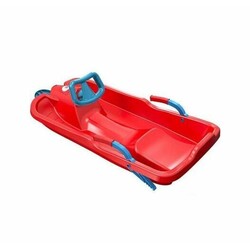 Plastkon. Санки с рулем Plastkon Skibob красные (42535)