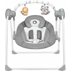 Lionelo. Крісло-гойдалка RUBEN STONE GREY / TURQUOISE (00066913)