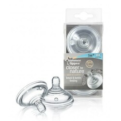 Tommee Tippee. Соска силіконова "середній потік" 2 шт., 3мес+  (42112241)