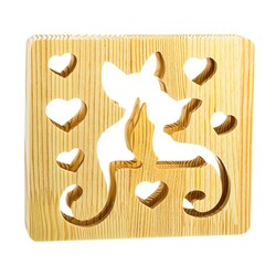 ArtEco Light. Світильник нічник "Коти і любов" з пультом та регулюванням світла (1020361)