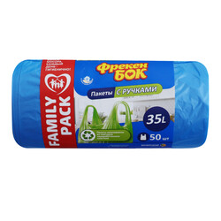 Фрекен Бок. Пакеты для мусора с ручками 35 л 50 шт (4823071638035)