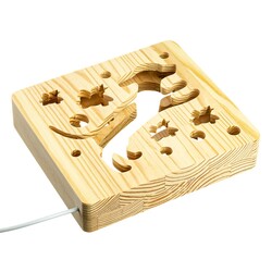 ArtEco Light. Светильник ночник "Собака и птички" с пультом и регулировкой цвета (1020377)