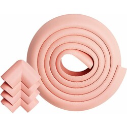 Набор защитные уголки Babyhood 4 шт и защитная лента 2 м розовый (BH-603P)