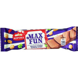 Корона. Шоколад молочный MаксФан мармелад-печенье-карам 38гр(7622210316394)