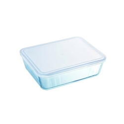 PYREX. Форма прямоугольная с крышкой PYREX COOK&STORE, 19х14 см, боросиликатное стекло (313761000070
