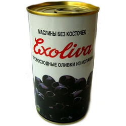 Exoliva. Маслини черные без косточки 370мл (8411995024452)
