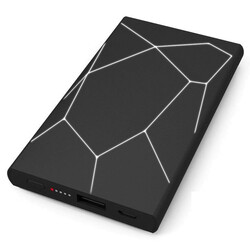 Xoopar. Беспр. порт.внеш. аккум батар XOOPAR - GEO WIRELESS POWERBANK(Li - Pol, 5000мА*ч, чер з білий.LED