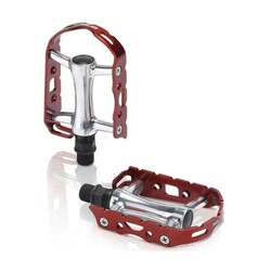 XLC. Педали PD-M15, 241 гр, Ultralight, серебристо-красные (4032191953342)