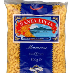 Santa Lucia. Вироби макаронні Santa Lucia Паста Макарони 197 500 г(8000139001970)