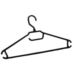 Без ТМ. Вешалка д/одежды с перекладиной черная 44,5*1,2*23 шт (0260004133849)