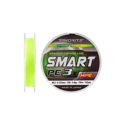 Favorite. Шнур Smart PE 3x 150м(fl.yellow)  №0.6/0.132 mm 12lb/5.4 кг(1693.10.56)