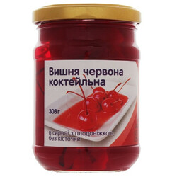 Повна Чаша. Вишня коктейльна червона в сиропі б/до 308г(84824034036925)
