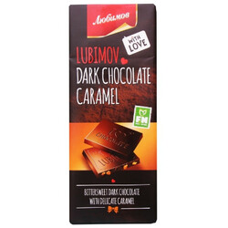 Любимов. Шоколад черный с карамелью 85гр(4820075504366)