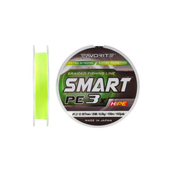 Favorite.  Шнур Smart PE 3x 150м(fl.yellow)  №1.2/0.187 mm 20lb/9.5 kg(1693.10.59)