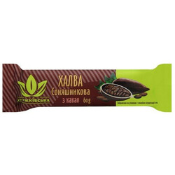 Дружківська. Халва подсолнечная с какао 60 гр(4823092706201)
