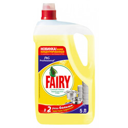 Fairy. Жидкость для мытья посуды Сочный лимон 5л  (8001090424747)