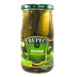 Верес. Огірки мариновані гострі 500г(9865060026558)
