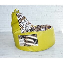 Tia - sport. Крісло груша з кишенею Люкскомфорт мікс 90х90х80 см(sm - 0836)