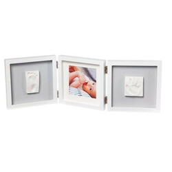 Baby Art. Тройная рамка "Квадратная Бело-серая" (3601095500)