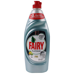 Fairy. Средство для мытья посуды Platinum Лимон и лайм, 650мл (4015400992356)