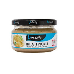 Veladis. Икра трески пробойная слабосоленая с/б 180 г (4823097900574)