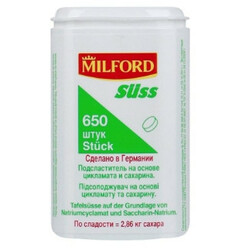 Milford. Заменитель сахара 650таб(4009137941404)