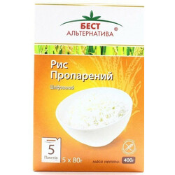 Бест Альтернатива.  Рис Бест Альтернатива пропаренний 5*80г/уп(4820009102583)