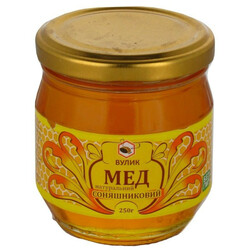 Вулик. Мед натуральный подсолнечный 250 гр(4820139850057)