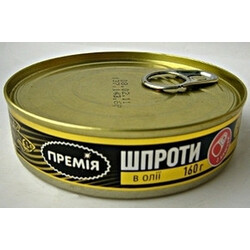 Премія. Шпроти в олії ключ 160гр(4824034029211)