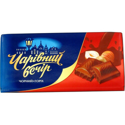 Чарівний вечір. Десерт шокол черный с орехами 85г(4820005193790)