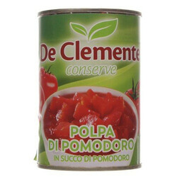 De Clemente. Томати різані очищені в томатному соку 400 гр(8017477090122)