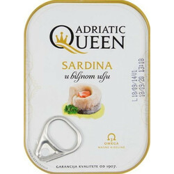 Adriatic Queen. Сардины с лимоном в масле 105гр (3850160502664)
