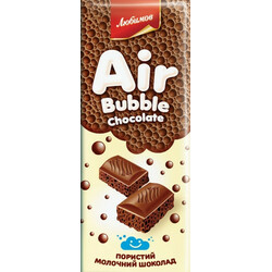 Любимов. Шоколад  молочный пористый 65гр(4820005194360)