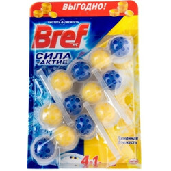 Bref. Блок туалетный Сила-актив Лимонная свежесть 3 по цене 2 3*50г (9000100753463)