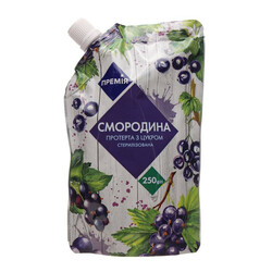 Премия. Смородина перетертая с сахаром стерилизован 250 гр(4823096402635)