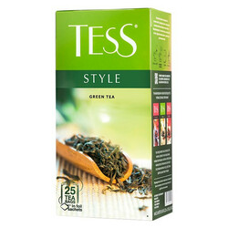 Tess. Зелений чай  Tess Style китайський зелений в пакетиках 25х2г(4823096801889)