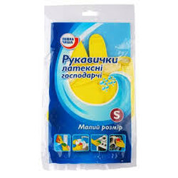 Повна Чаша. Перчатки хозяйственные  латексные S (  4824034046157)