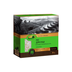 Август. Набор Август рис круглый д/суши с розовой гималайской солью 400 г (4820019601458)