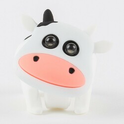 Zoonimal. Фонарик-мигалка для детского велосипеда Корова, LED, на руль. Свечение: Белый (21244301070