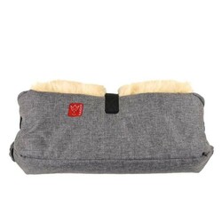 Kaiser. Муфта з натуральної овчини для рук на коляску BIG DOUBLE антрацит меланж(6573270)