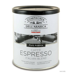 Dell'Arabica. Кофе молотый Dell'Arabica Эспрессо ж/б 250г (8001684600076)