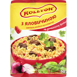 Роллтон. Вермішель Роллтон на домашн.бульйоні з яловичиною 60 г(4820179250138)